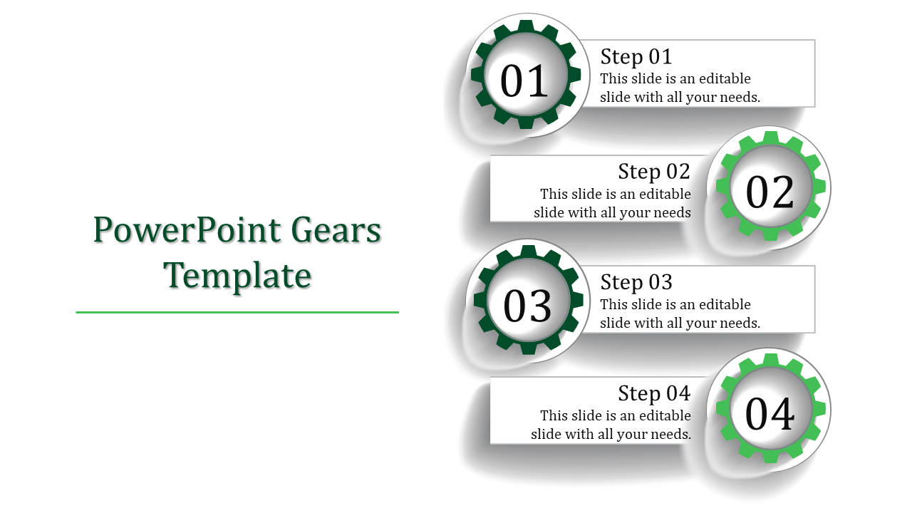 Our Predesigned PowerPoint Gears Template Slides